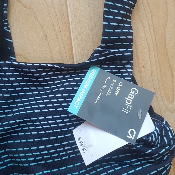 Gap Fit Ombre Dotted Line Print Sports Bra - Picture 4 of 4